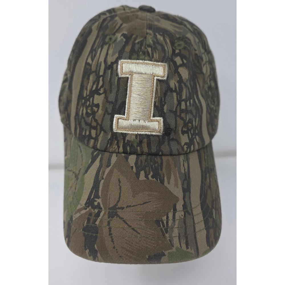 Captivating Headgear University‎ of Illinois Illini Strapback Cap Camo Hat NCAA